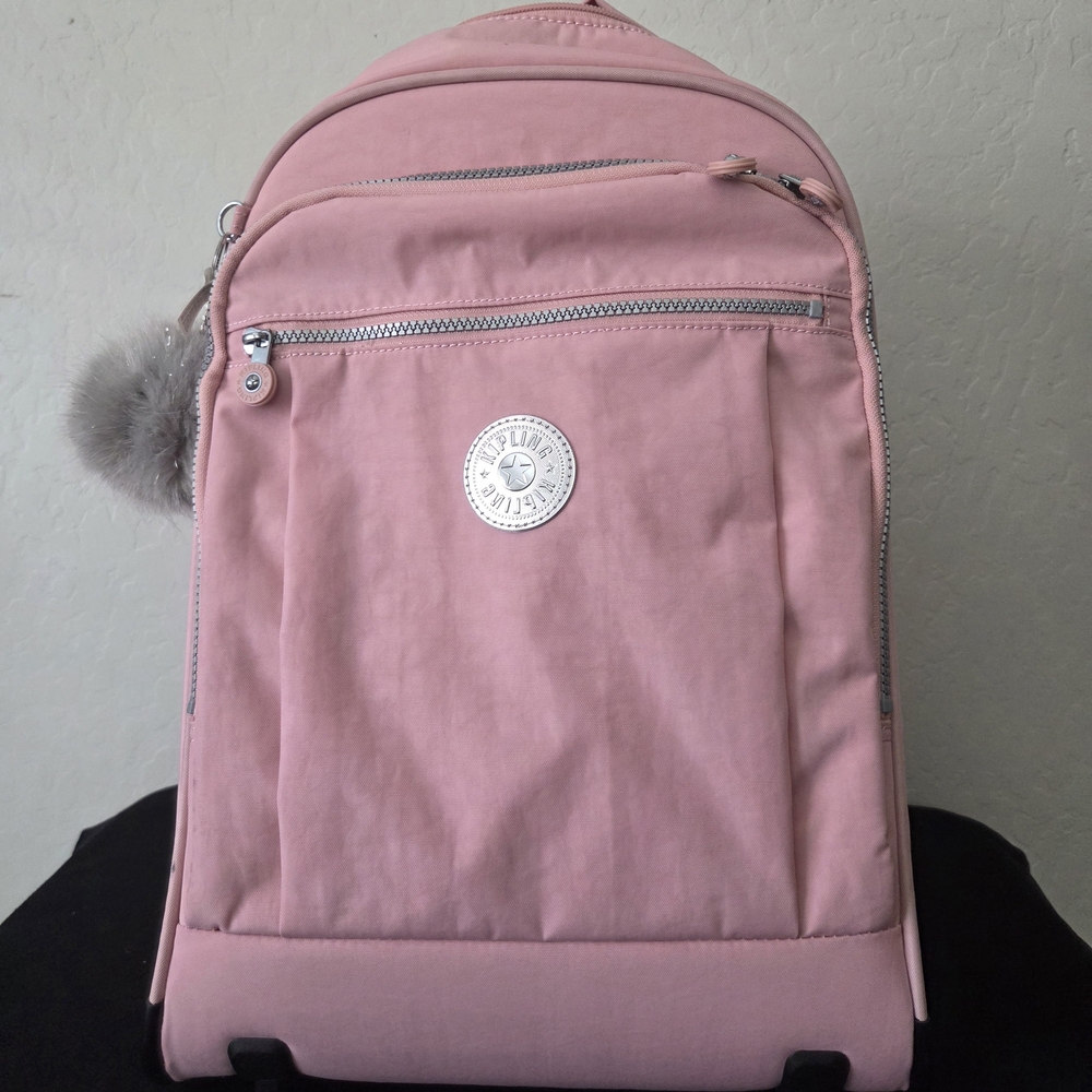 Pink Women's Rolling Backpack - Picture 2 of 4